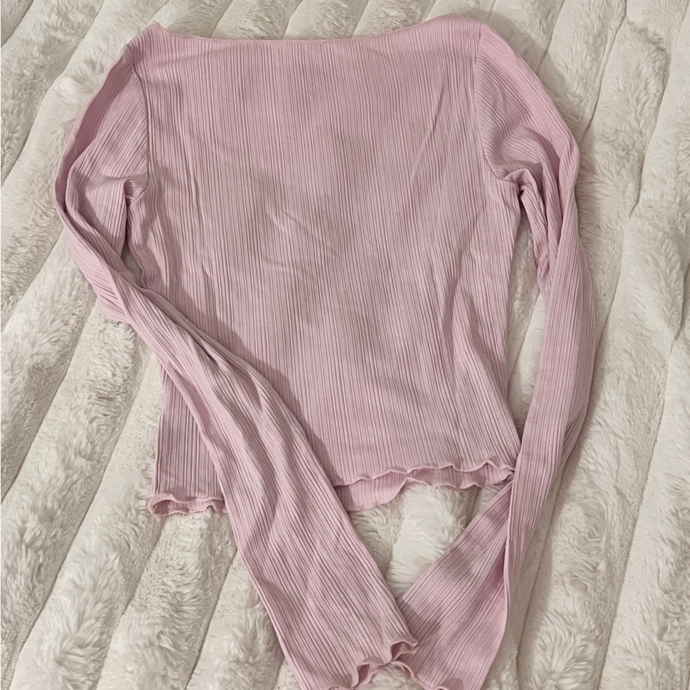 Garage Soft Pink Ribbed Top - Picture 2 of 3